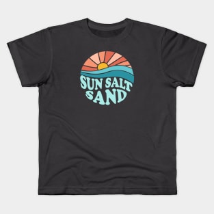 Sun Salt Sand Retro sunset Kids T-Shirt